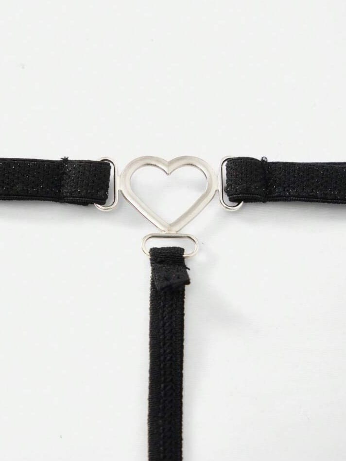 Men's Sexy Black Mesh Silver Threated G-String Underwear